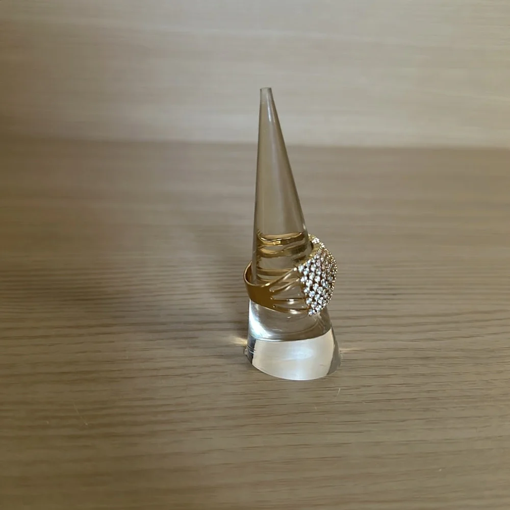 Express Gold Rhinestone Ring 8 - Picture 4 of 9
